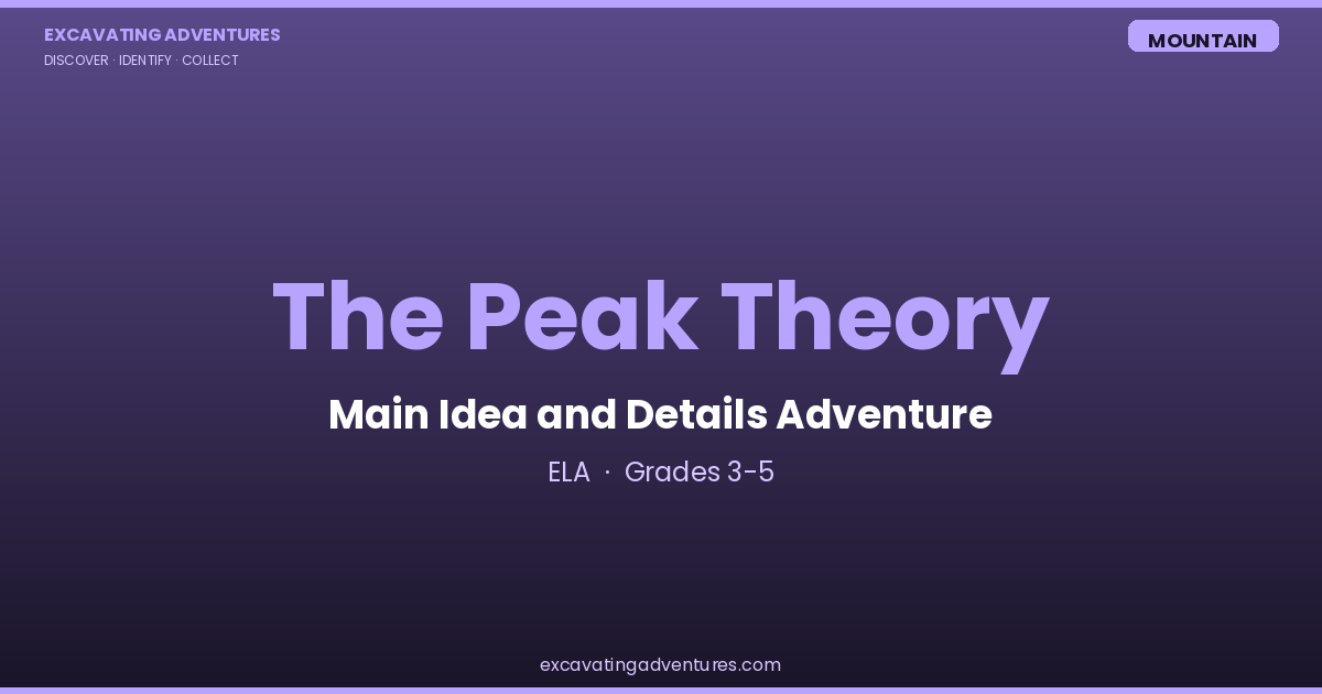 The Peak Theory: Main Idea and Details Adventure