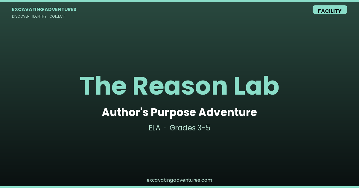 The Reason Lab: Author's Purpose Adventure