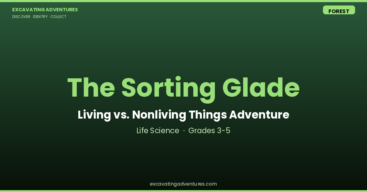 The Sorting Glade: Living vs Nonliving Adventure