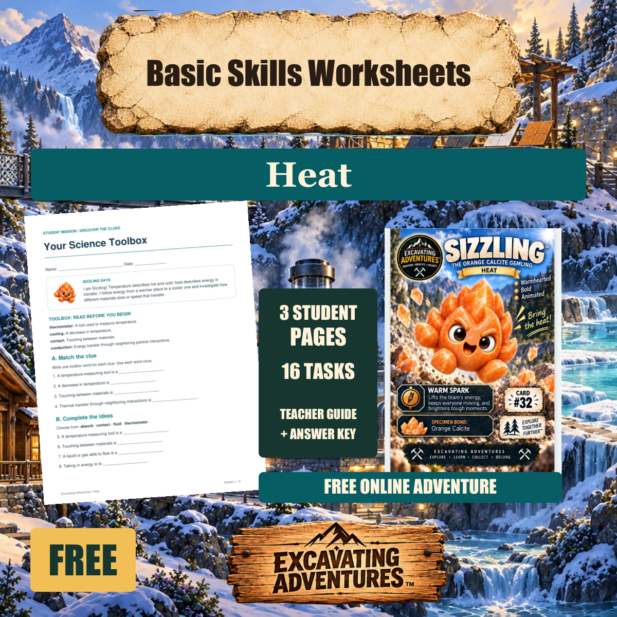 Sizzling Heat Basic Skills Worksheets cover