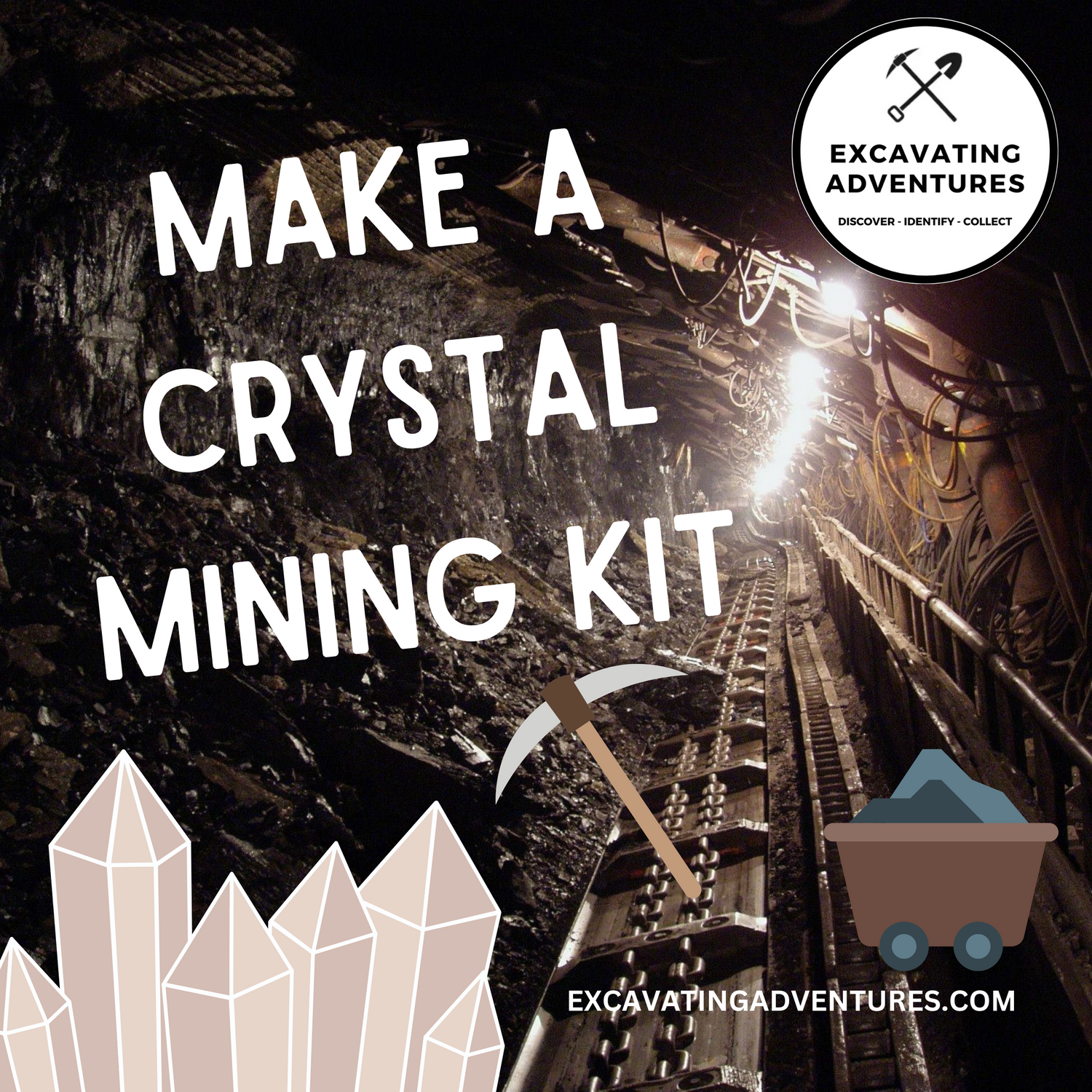 Learn how to make an easy crystal mining dig kit to use and enjoy at home. 