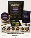 Underground Mountain Odyssey Excavating Adventures kit with crystal themed pouch, excavation dig, cards, Gemling pack, and specimens