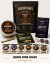 Quake Zone Chaos Excavating Adventures kit with earthquake themed pouch, excavation dig, cards, Gemling pack, and specimens