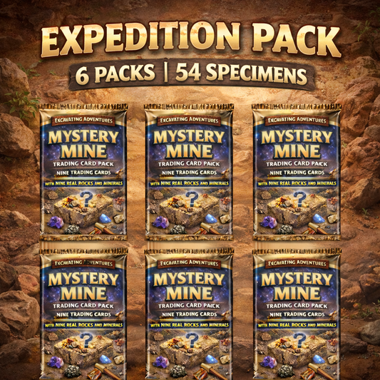 Expedition Pack | 6 Mystery Mine Excavation Kits | 54 Specimens Total