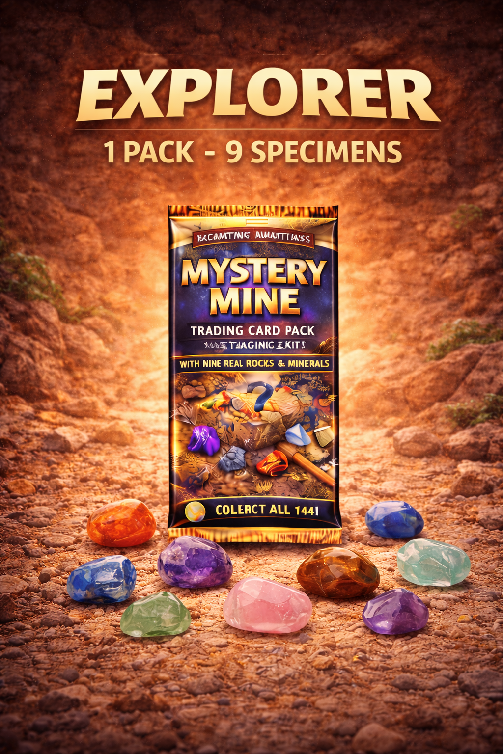 Explorer Pack – Mystery Mine Excavation Kit (9 Specimens, 144 to Collect)