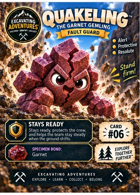 Quakeling character card artwork. Illustration reference; see the listed kit contents.