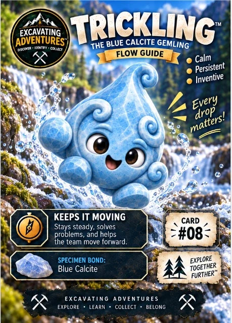 Trickling character card artwork. Illustration reference; see the listed kit contents.