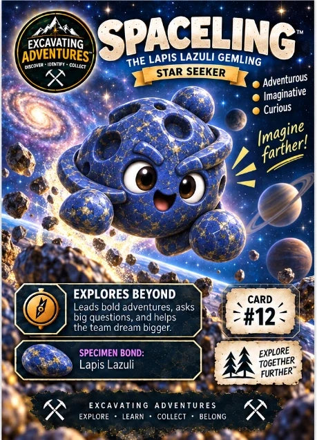 Spaceling character card artwork. Illustration reference; see the listed kit contents.