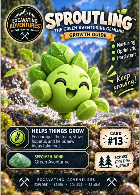 Sproutling character card artwork. Illustration reference; see the listed kit contents.