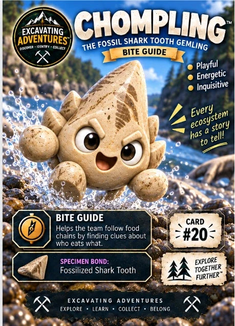 Chompling character card artwork. Illustration reference; see the listed kit contents.