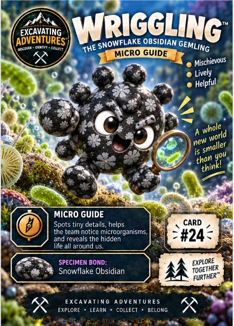 Wriggling character card artwork. Illustration reference; see the listed kit contents.