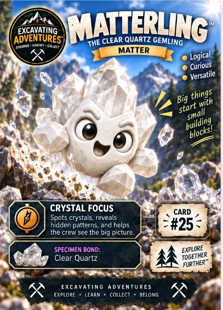 Matterling character card artwork. Illustration reference; see the listed kit contents.