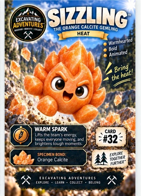 Sizzling character card artwork. Illustration reference; see the listed kit contents.