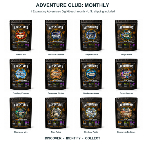 Adventure Club: Monthly - 1 Excavating Adventures Dig Kit - current Dig Kit pouch collection