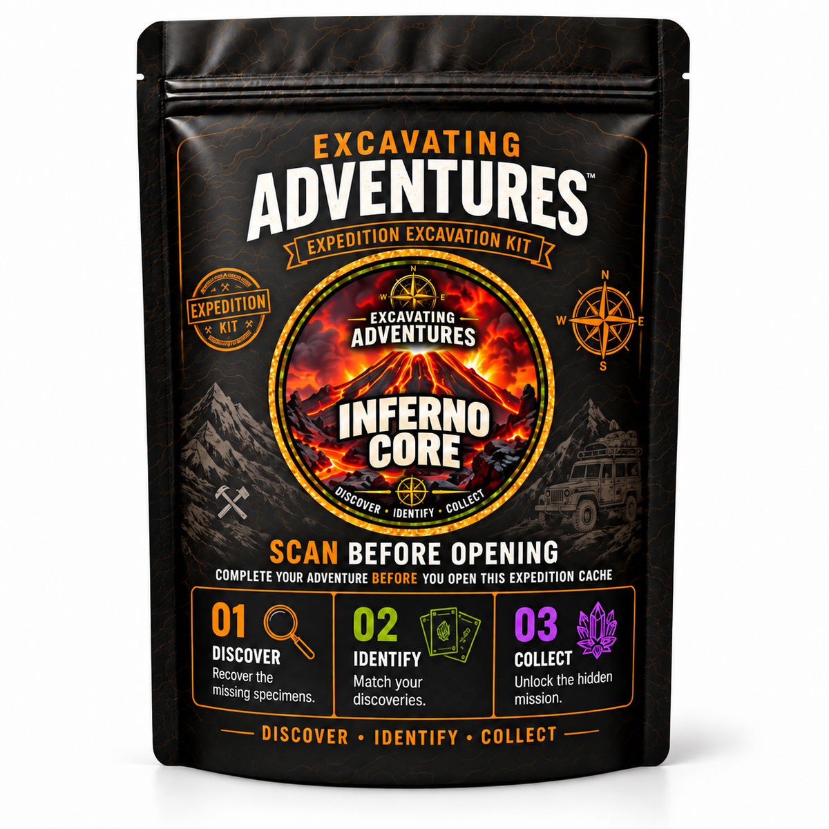 Inferno Core Adventure Kit packaging mockup