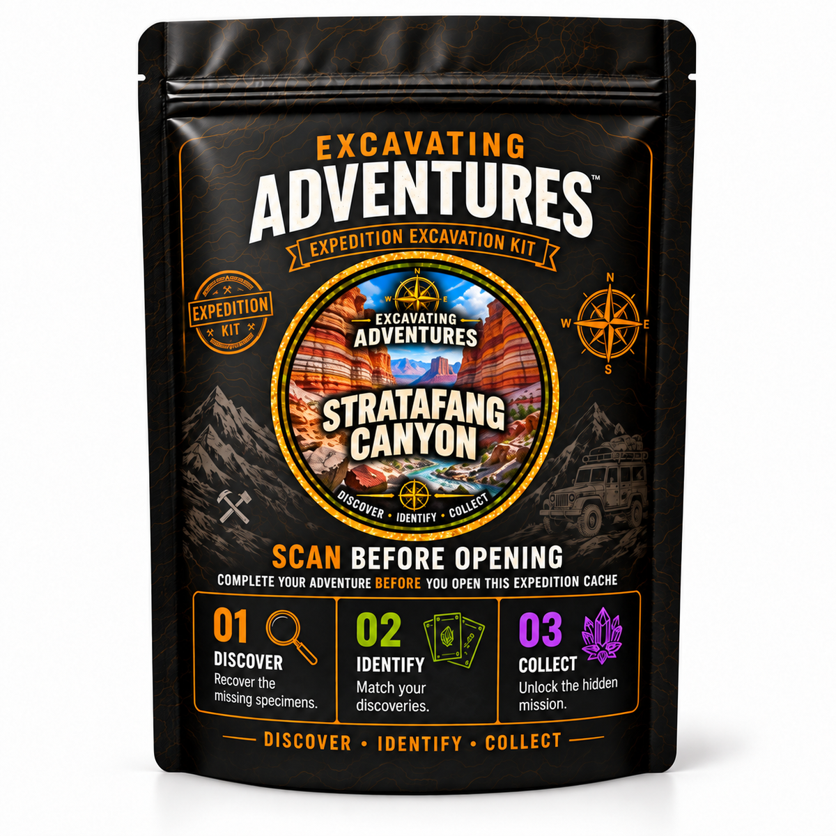 Stratafang Canyon Adventure Kit packaging mockup